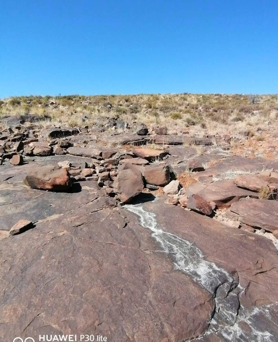 Weathered dolorite outcrop at the Beaufort West deposit